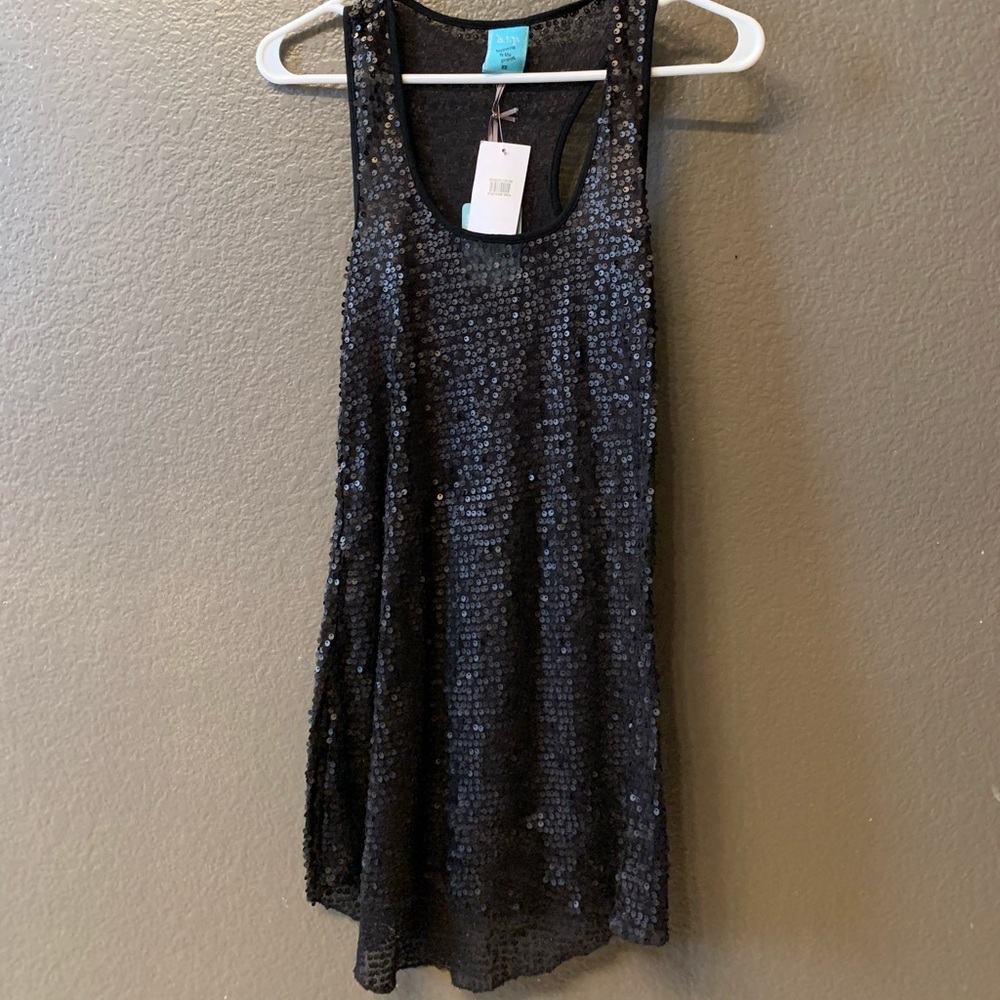 Black Sequin Top